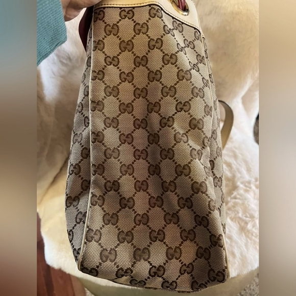 Authentic Gucci Positano Large canvas scarf tote bag - Picture 8 of 16